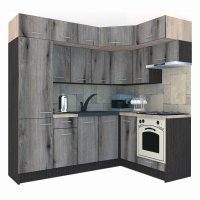 Bucatarie de Colt BIG GENA NEW ST. 160-230, Wenge / Decor K366